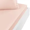 Image de Sensei Maison - Drap Housse en Percale de Coton Bonnet 30 cm Soft Percale - 200x200 cm - Poudre