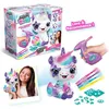 Image de Peluche à personnaliser Licorne - Airbrush électrique avec pochoirs et feutres Canal Toys
