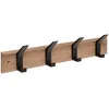 Image de 5 five simply smart 5Five - Patère Murale ZINY Marron en Bois et Aluminium - 4 Têtes - 45x7x9,1cm - Crochets, Accessoire Maison, Utilisation Quotidienne