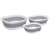 Image de 5five - Lot de 3 bassines Retractable Grises 3+5+10l