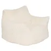 Image de Atmosphera - Fauteuil XL Muzi en Velours Côtelé Blanc - Gros Pouf Compressé Moderne Ultra-Confort Moelleux - Assise XXL Cosy Cocooning Idéal Salon, Chambre et Coin Lecture