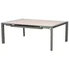 Image de Hespéride - Table de Jardin carrée 10 Places Evasion Extensible Beige Lin/Laurier