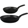 Image de Five - Set de 2 Poêles en Aluminium Noir D 24 & D 28 cm Tous Feux y Compris Induction