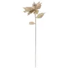 Image de Feeric Lights et Christmas - Branche Poinsettia doré pailleté 75cm