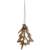 Image de Feeric Lights et Christmas - Sujet de noël Bois Pomme de pin étoile Sapin coeur x3
