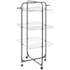 Image de 5 five simply smart 5five - Étendoir à Linge Tour Pliant Mojave - 30 Mètres en Acier - Séchoir Pliable à Roues, Porte-cintres Inclus - pour Intérieur, Buanderie