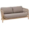 Image de Hespéride - Canapé de Jardin deona Taupe et Acacia - 2 Places - Coussins Déperlants Déhoussables Mobilier d'Aménagement pour Jardin, Terrasse, Balcon