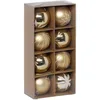 Image de Atmosphera - Boules de noël colorama de noël Lot de 8 en Plastique d8cm Or Blanc