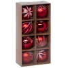 Image de Atmosphera - Boules de noël colorama de noël Lot de 8 en Plastique d8cm Rouge Blanc