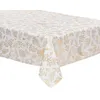 Image de Nappe Anti-Taches Blanche imprimé Feuillage doré 140 x 360 cm - Feeric Christmas