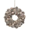 Image de Couronne de Noël déco Champagne avec Pommes de pin D 35 cm - Feeric Christmas