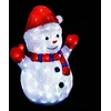 Image de Feeric Lights et Christmas - Bonhomme de Neige Lumineux extérieur h48cm 90 LED à Panneau Solaire