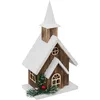 Image de Feeric Lights et Christmas - Décoration Lumineuse église en Bois h27cm