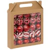 Image de Atmosphera - Boules de noël colorama de noël Lot de 25 en Plastique d6cm Rouge Blanc
