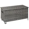 Image de Hespéride - Coffre de Rangement 159 x 76 x H. 82,5 cm Bayana Terre d Ombre cm en Acier traité époxy