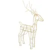 Image de Déco extérieure Renne en Tube métal doré et Lumineux 600 LED Blanc Chaud H 75 cm - Feeric Christmas