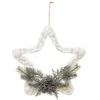 Image de Atmosphera - Décoration de Sapin Laine étoile Branche givrée 30cm