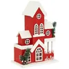 Image de Feeric Lights et Christmas - Décoration Maison Rouge h36 cm 14 LED Blanc Chaud à Piles