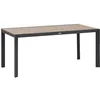 Image de Hespéride - Table de Jardin évasion Effet Bois Honey et Graphite 6 Places Lates en Aluminium