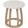 Image de Hespéride - Table d'appoint de Jardin Ronde Lemindo Beige - 50 x 53 cm - Eucalyptus - Mobilier d'Extérieur pour Terrasse Balcon Patio