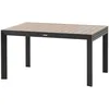 Image de Hespéride - Table de Jardin Extensible Évasion - Effet Bois Honey/Graphite - 140 x 100 x 75 cm - Aluminium, 10 Places - pour Terrasse