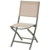 Image de Hespéride - Lot de 4 chaises de Jardin Pliantes essentia Lin et Vert Laurier Aluminium et texaline