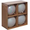 Image de Atmosphera - Lot de 4 Boules d.10cm polystyrène recyclé Blanc