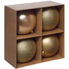 Image de Feeric Lights et Christmas - Lot de 4 Boules d.10cm polystyrène recyclé doré