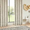 Image de Atmosphera - Rideau Tamisant Luna Jacquard Velours Couleur Lin, 140 x 260 cm, À  illets - pour Salon, Chambre