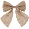 Image de Atmosphera - Noeud déco givré 20x24cm Jute Beige