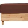 Image de Atmosphera - Drap Housse Flora Gaze de Coton Marron 140x190cm