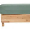 Image de Atmosphera - Drap Housse Flora Gaze de Coton Vert céladon 140x190cm