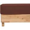 Image de Atmosphera - Drap Housse Flora Gaze de Coton Marron 160x200cm