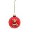 Image de Atmosphera - Boule Verre Ourson Mon Premier noël d.8cm Rouge