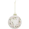 Image de Atmosphera - Boule Verre coeur Vert d.10cm Blanc