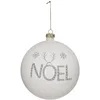 Image de Feeric Lights et Christmas - Boule Verre Mot noël doré d.15cm Blanc