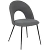 Image de Atmosphera - Chaise de Salle à Manger Raven Grise, L 53 x H 81 cm, Pieds en Acier, Dossier Ouvert - pour Salon, Bureau, Cuisine