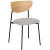 Image de Chaise de Bureau ou Chaise Visiteur Tissu Gris H 81 cm - Atmosphera