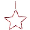 Image de Feeric Lights et Christmas - Sujet étoile Sucre d'orge Textile h.25cm Rouge