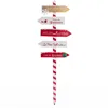 Image de Feeric Lights et Christmas - Pancarte en Bois Rouge Blanc 120 cm