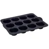 Image de 5five - moule 12 muffins silicone silitop noir rouge