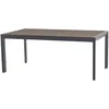 Image de Hespéride - Table de Jardin Extensible Evasion Gris Graphite - 10 Places - Aluminium Antirouille Aluminium Effet Bois - Meuble d'Extérieur Rallonge