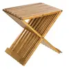 Image de Tabouret de salle de bains pliant en bambou l.40 x H.45 x P.32 cm, 5Five Simply Smart