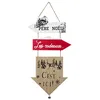 Image de Feeric Lights et Christmas - Pancarte Bois 3 flèches h 51 cm