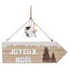 Image de Feeric Christmas Déco de Noël Pancarte Joyeux Noël en Bois avec déco à Suspendre L 29 cm