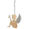 Image de Feeric Lights et Christmas - Sujet de noël Ange pailleté argenté 11 cm
