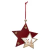 Image de Feeric Lights et Christmas - Sujet de noël Bois étoile Bordeaux doré 12 cm