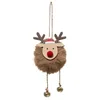 Image de Suspension Petit Renne de Noël Pompon 13 cm
