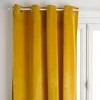 Image de Atmosphera - Rideau à Oeillets occultant Velours - Jaune Moutarde 140x260 cm