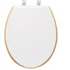 Image de Abattant WC à fermeture silencieuse blanc et aspect bois, 5Five Modern